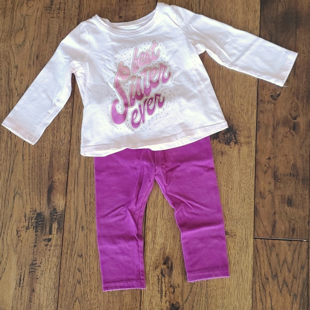 3 for $12 💚 Baby sister top and pants set